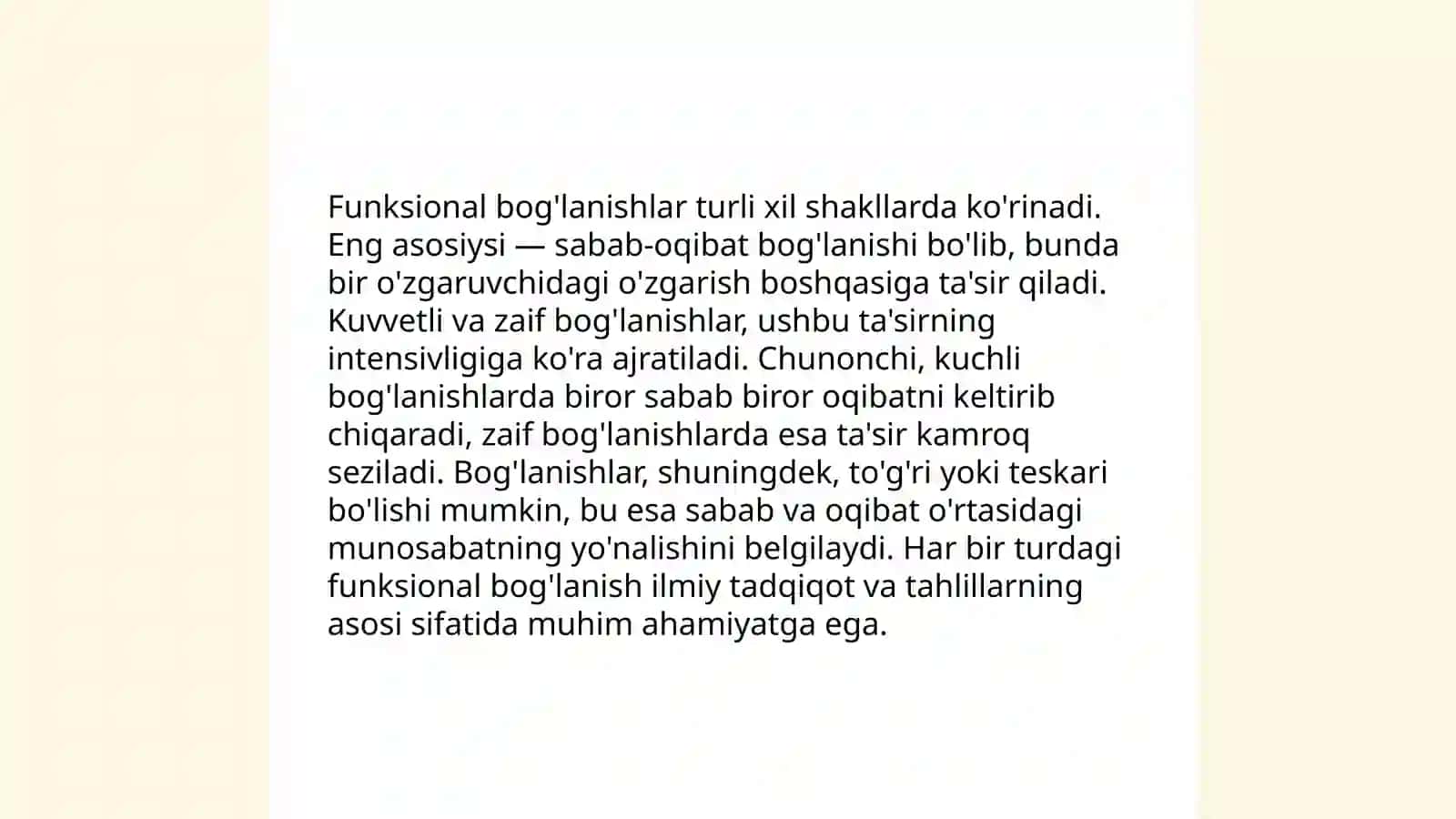 Funksional bog'lanishlar va ularning turlari 4