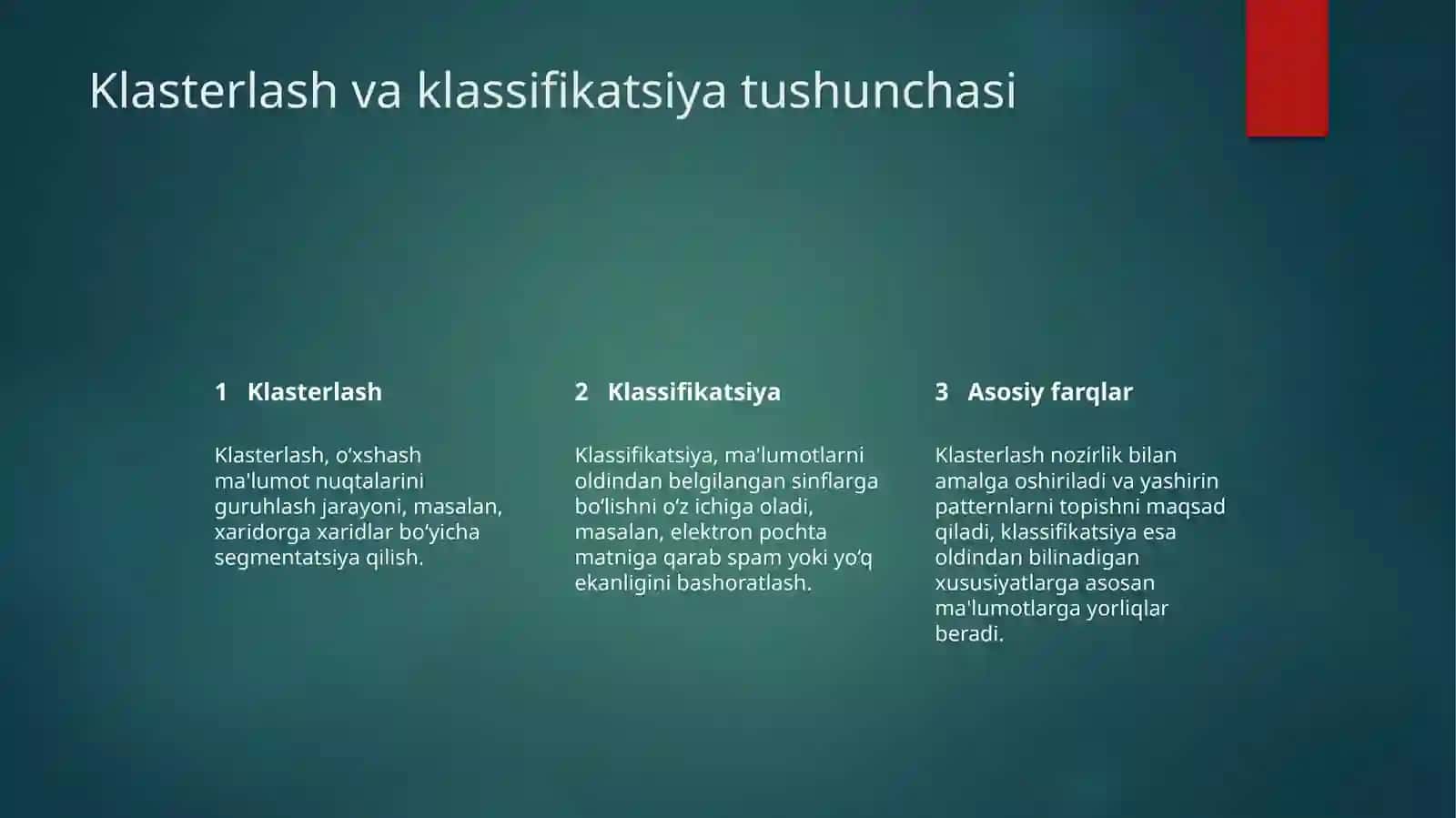 Klastervadiskriminanttahlili:o‘xshashlikvafarqlar 4