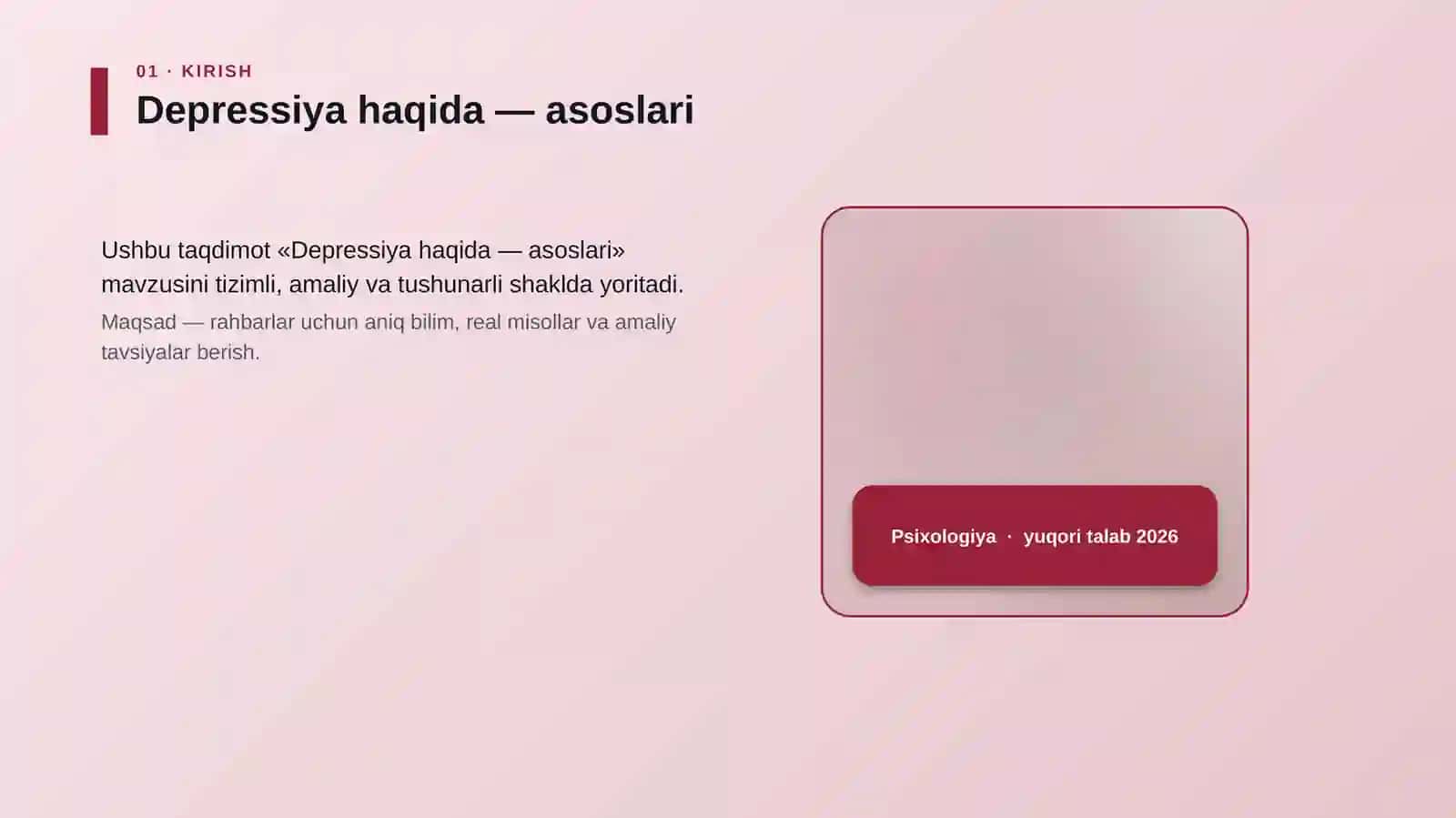 Depressiya haqida — asoslari 4