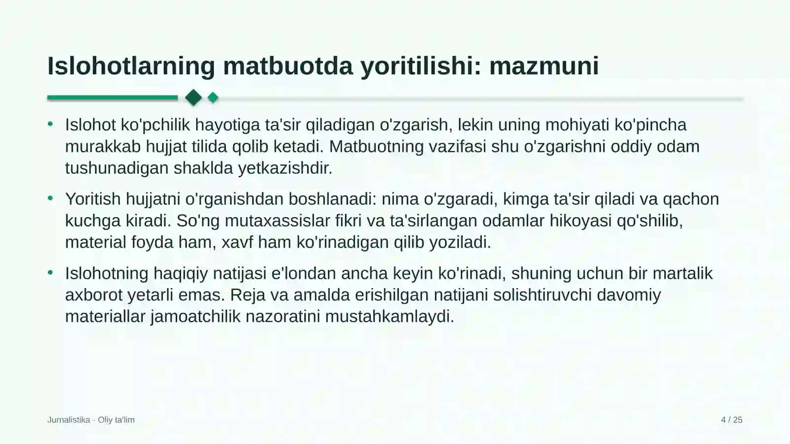 Davlat moliyaviy nazorati organlarida islohotlarning matbuotda yoritilishi 4