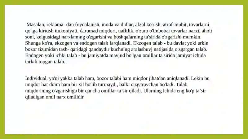 Taklif tushunchasi va talablar 4