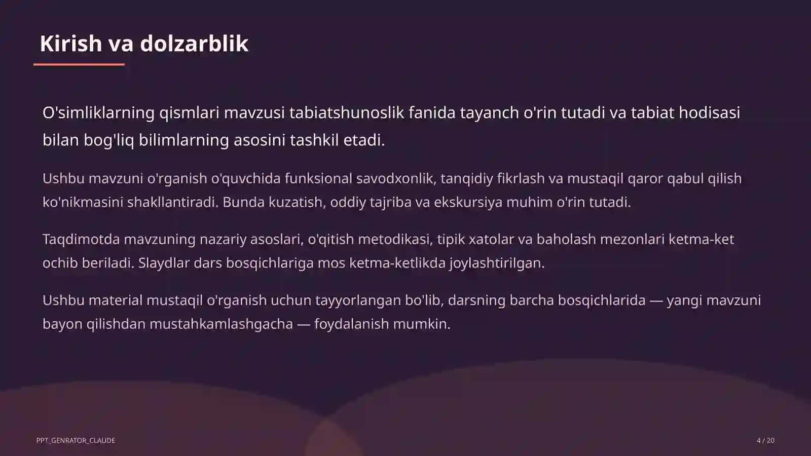 O'simliklarning qismlari (2-sinf) 4