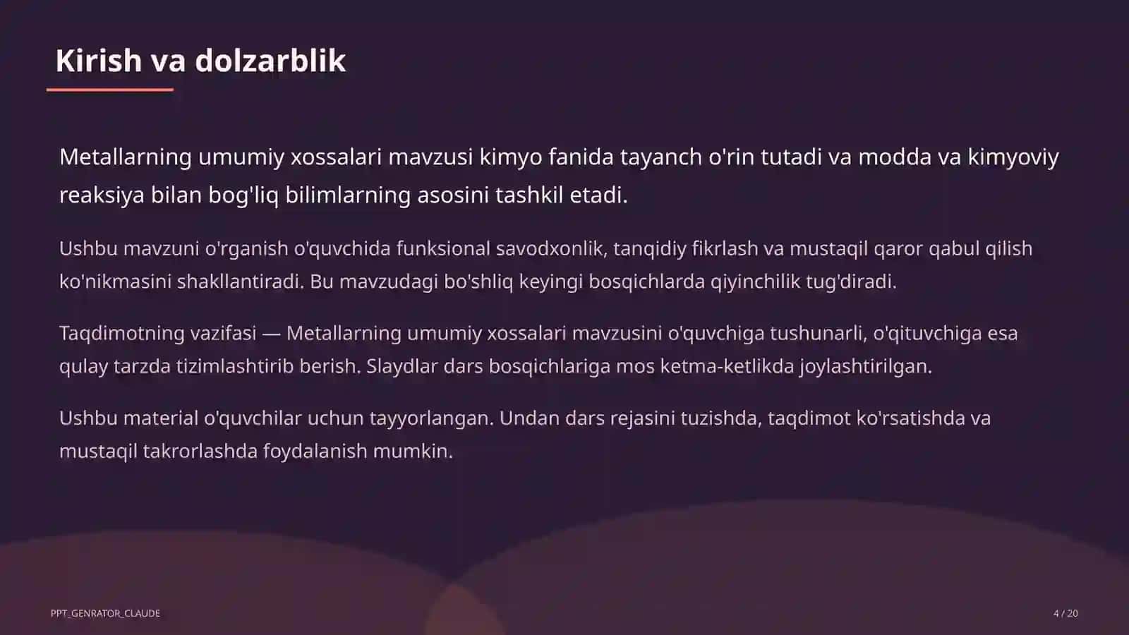 Metallarning umumiy xossalari (9-sinf) 4