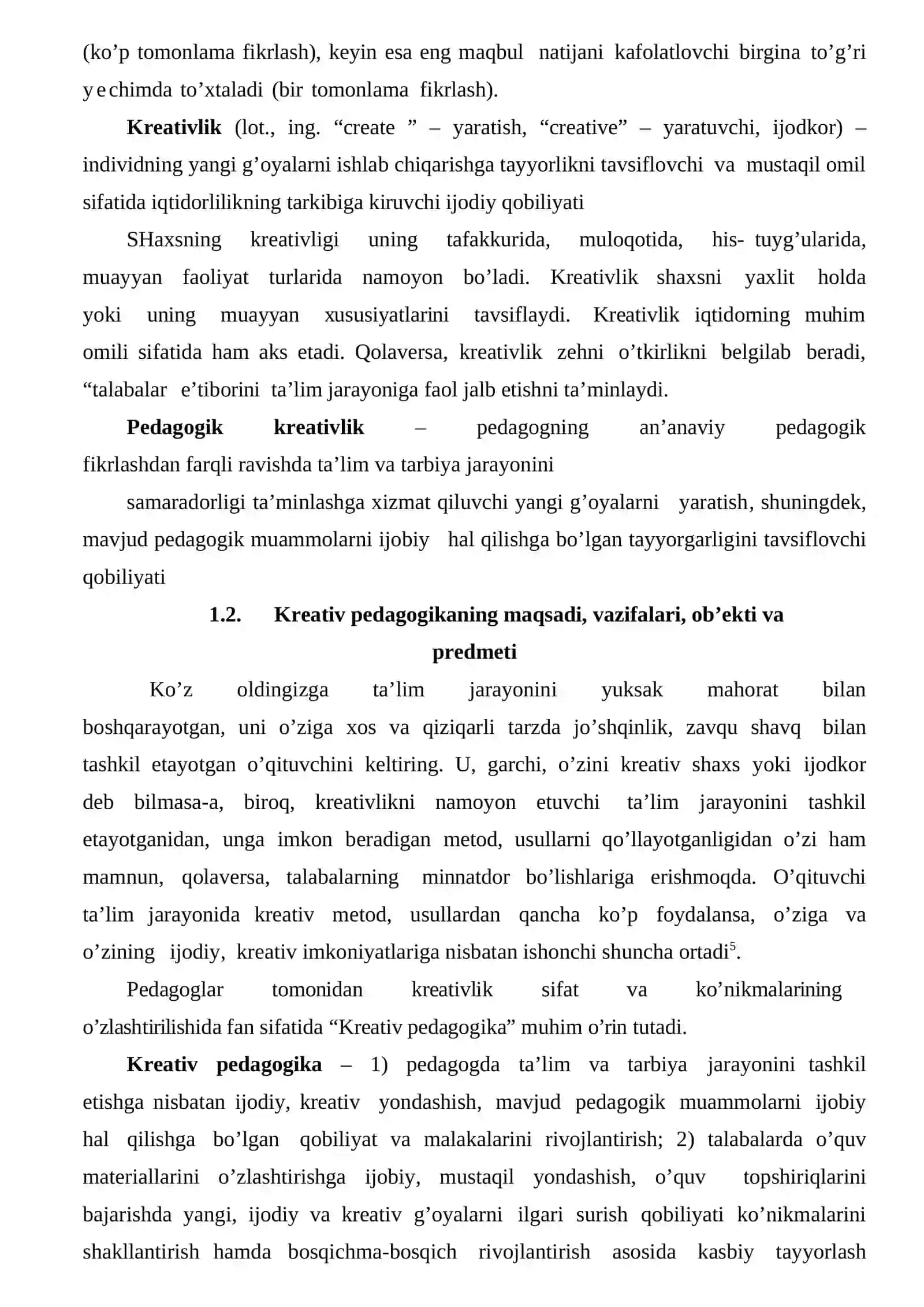 Kreativ pedagogika fanining nazariy asoslari 4