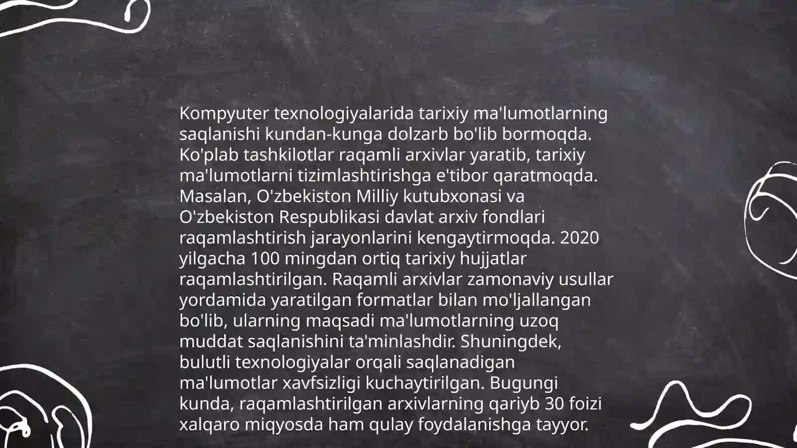 Tarixiy ma'lumotlarning raqamli arxivatsiyasi 4