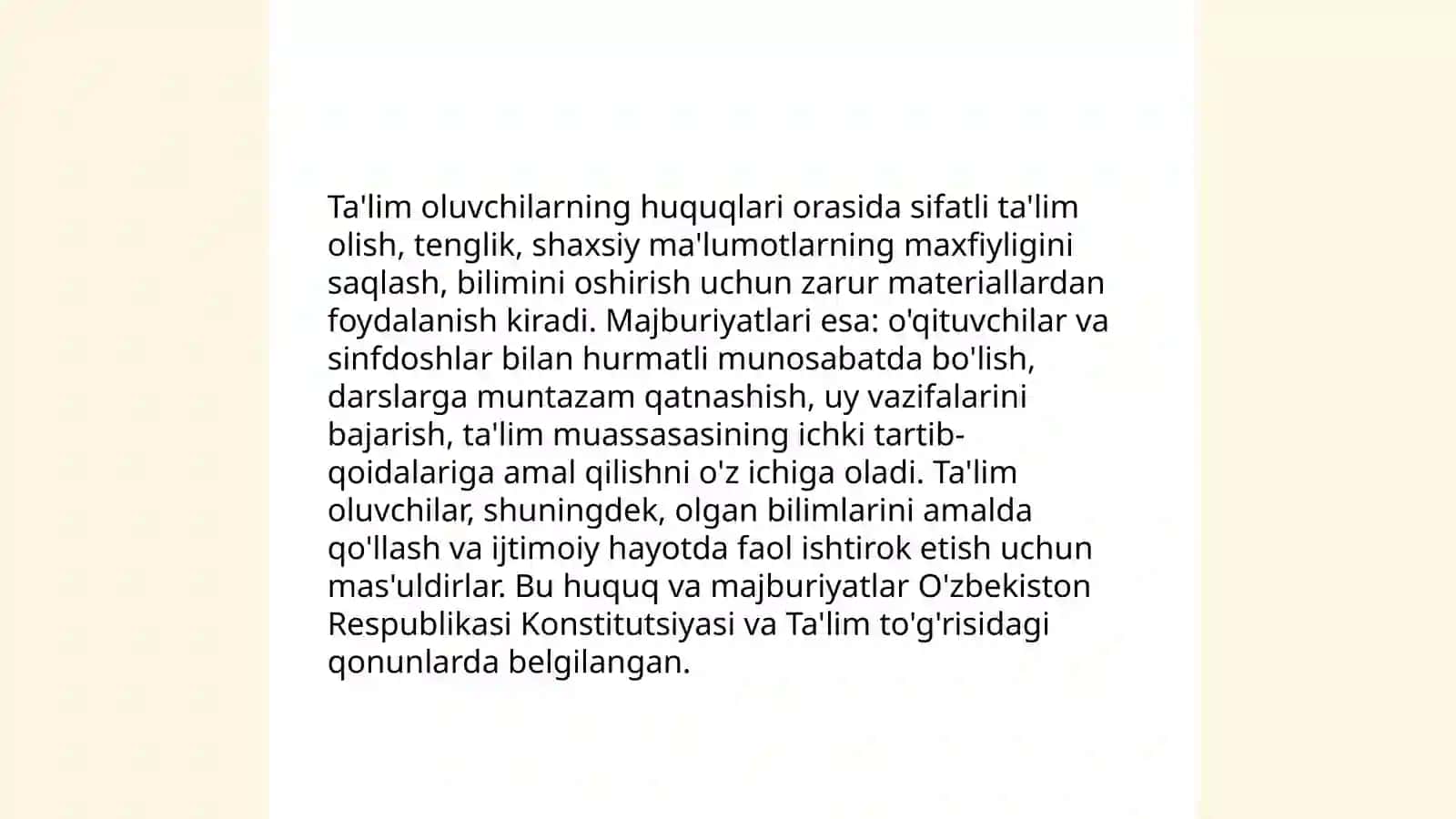 Ta'lim tõĝrisidagi 4