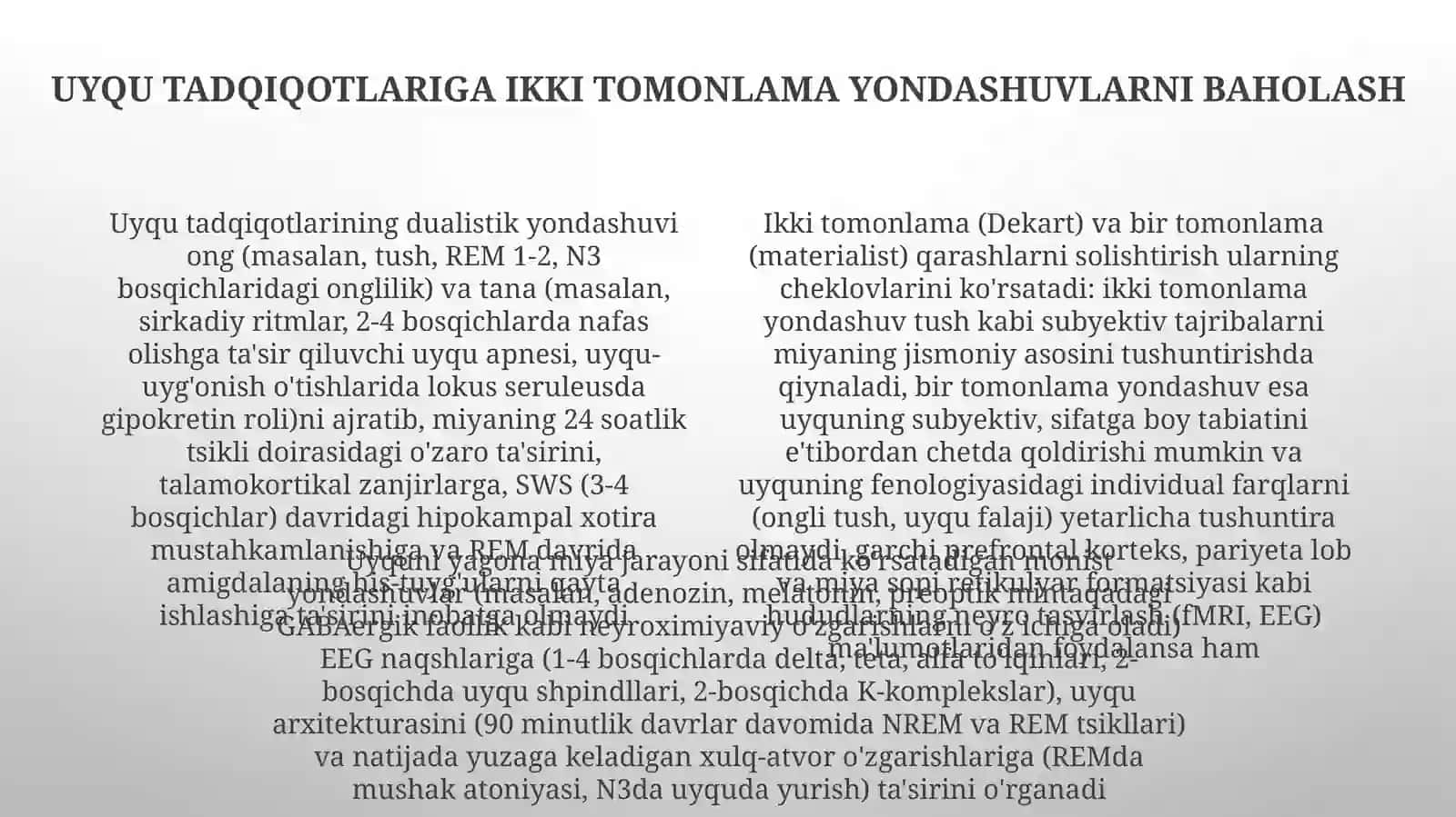 Insonni tushunishda dualizm va monizm nuqtainazaridan yondashuv 4