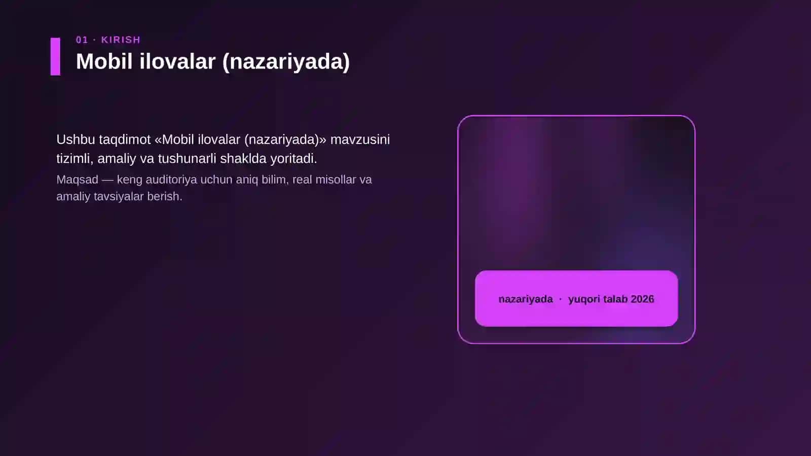 Mobil ilovalar (nazariyada) 4