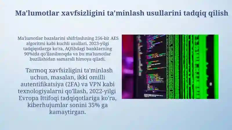 Ma'lumotlar xavfsizligini ta'minlash usullari bo'yicha tadqiqotlar 4