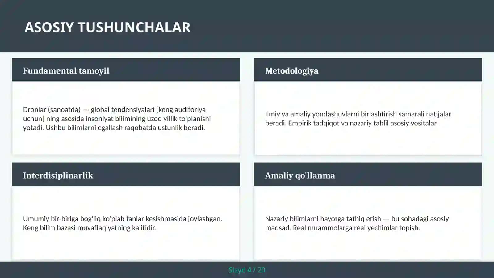 DRONLAR (SANOATDA) — GLOBAL TENDENSIYALARI [KENG AUDITORIYA UCHUN] 4