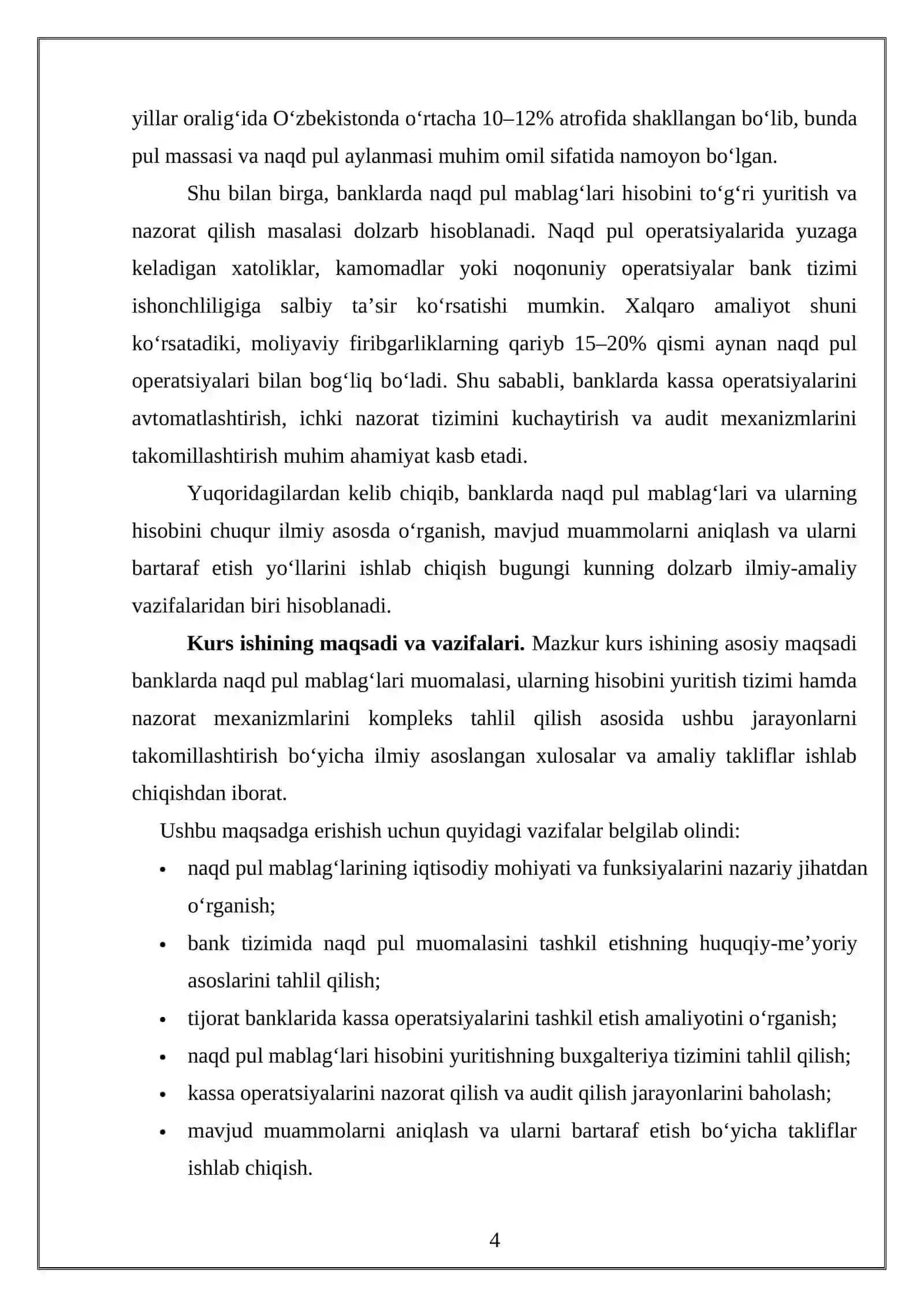 BANKLARDA NAQD PUL MABLAG‘LARI VA ULARNING HISOBI 4