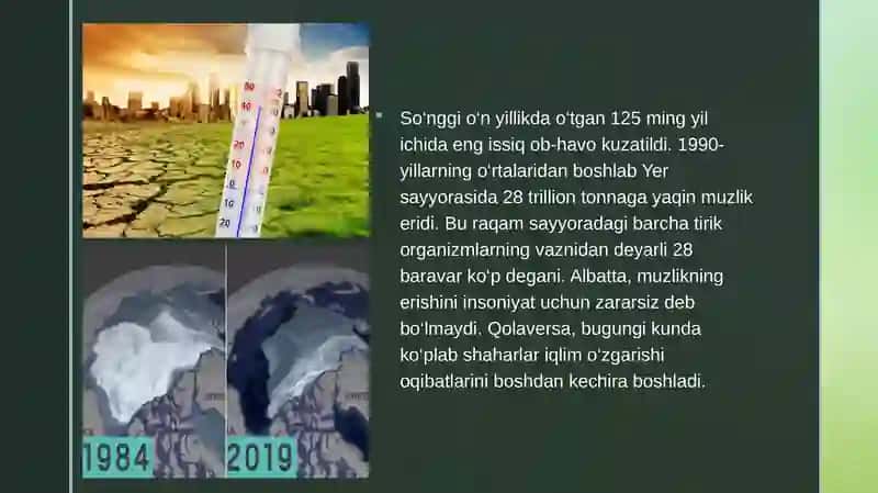 IQLIM OZGARISHI BoʻYICHA SIYOSIY MUAMMOLAR 4