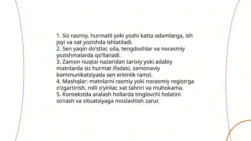 Madaniy nutqning grammatik va uslubiy meʼyorlari boʻyicha mashq va topshiriqlar tayyorlash 4