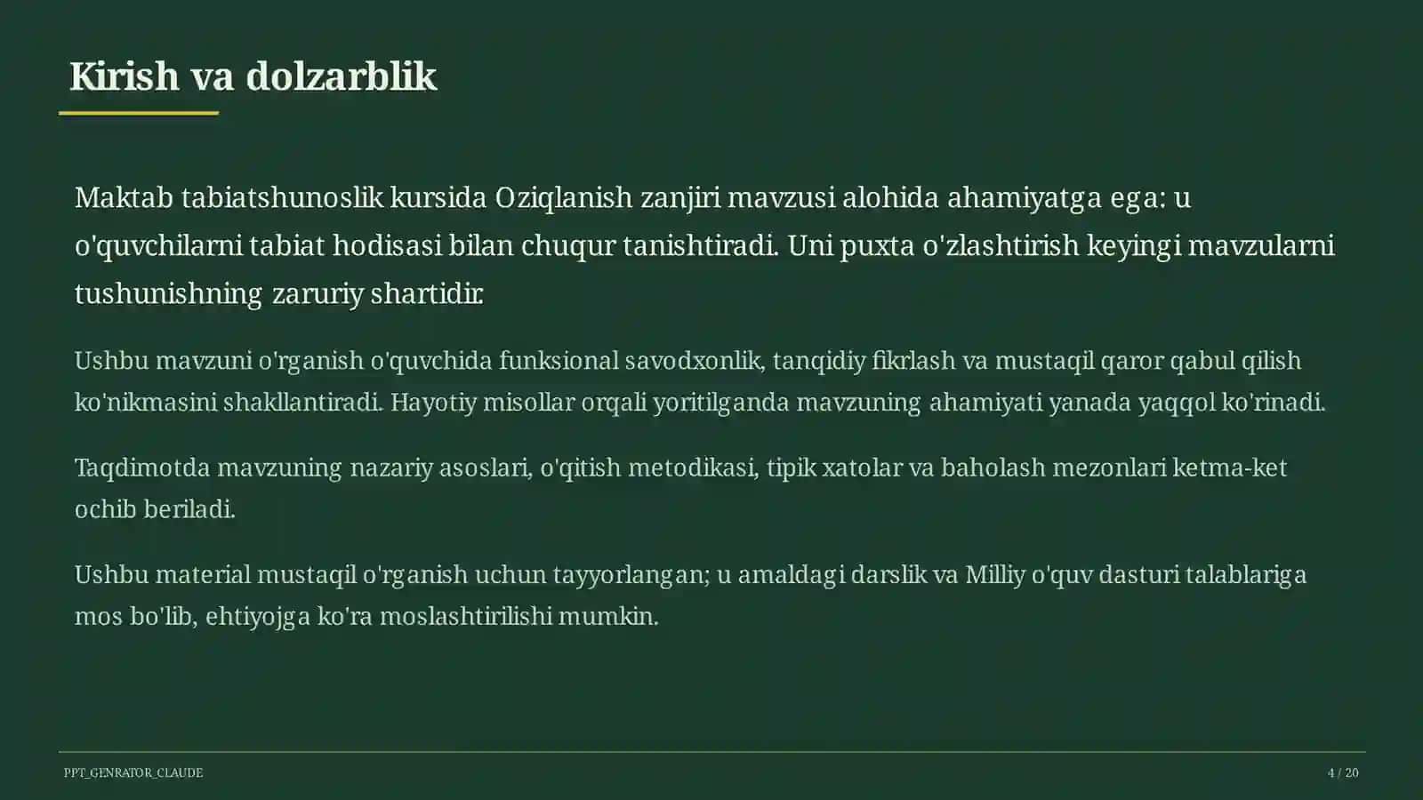 Oziqlanish zanjiri (3-sinf) 4