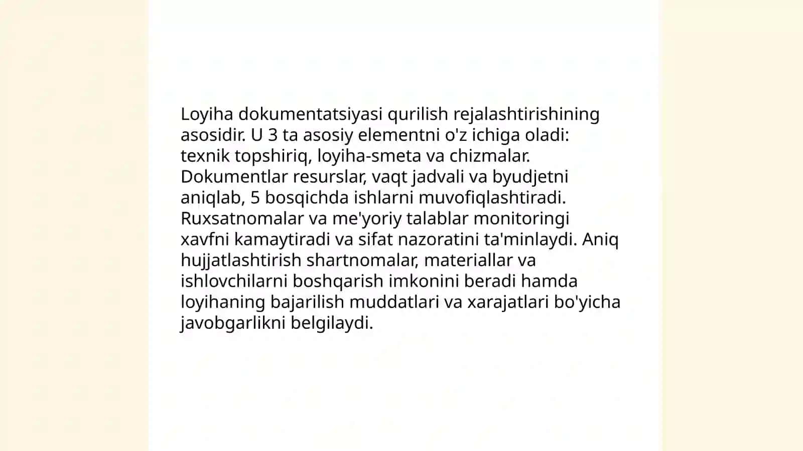 Qurilishda rejalashtirish va uning ahamiyati 4