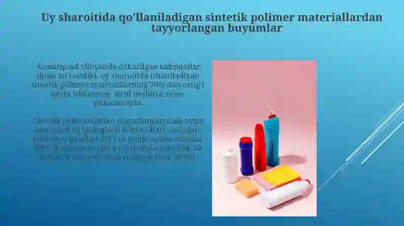 Sintetik polimer materiallardan tayyorlangan buyumlar va orov boģlash materiallari 4