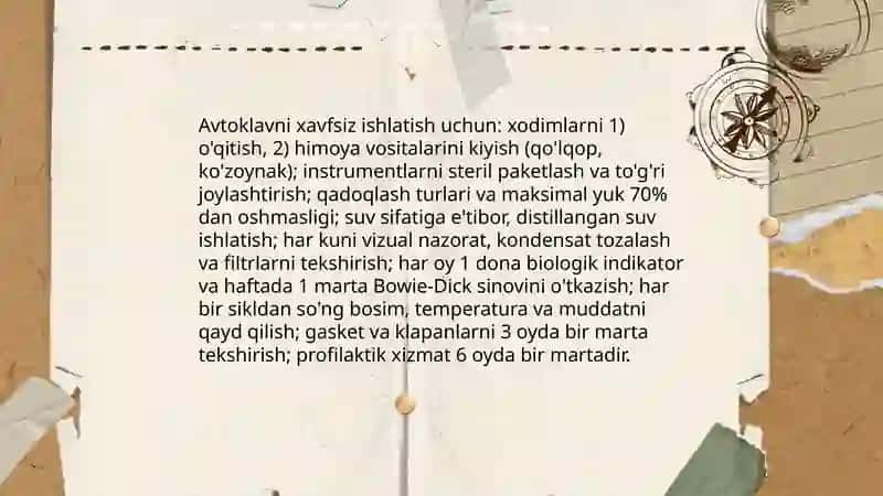 Stomatologik asboblarni tozalash va pre-sterilizatsiya texnikasi 4
