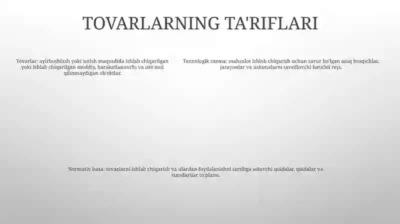 Bad Larning Qonunchilik Va Normativ Bazasi. Atamalar Va Ta’Riflar.Ishlab Chiqarishda Texnologik Sxemasini Tanlash Va Asoslash 4