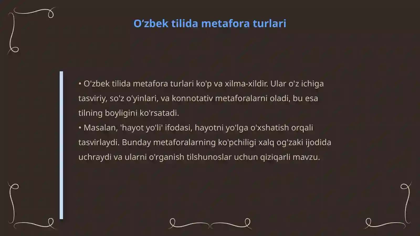 Oʻzbek tilshunosligida metafora va metonimiyaga ilmiy munosabat 4