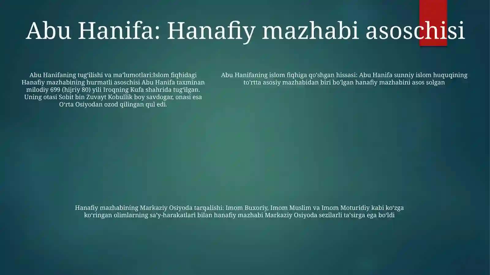 Hanafiy Mazhabi Rivojida Markaziy Osiyo Faqihlarining Roli Va Hissasi 4