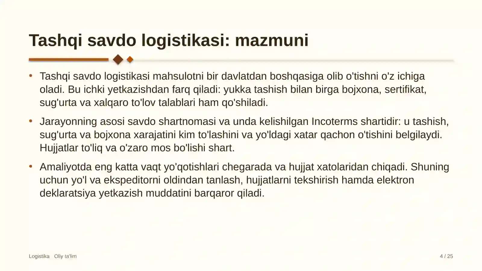 Gul do'konlarida tashqi savdo logistikasi 4