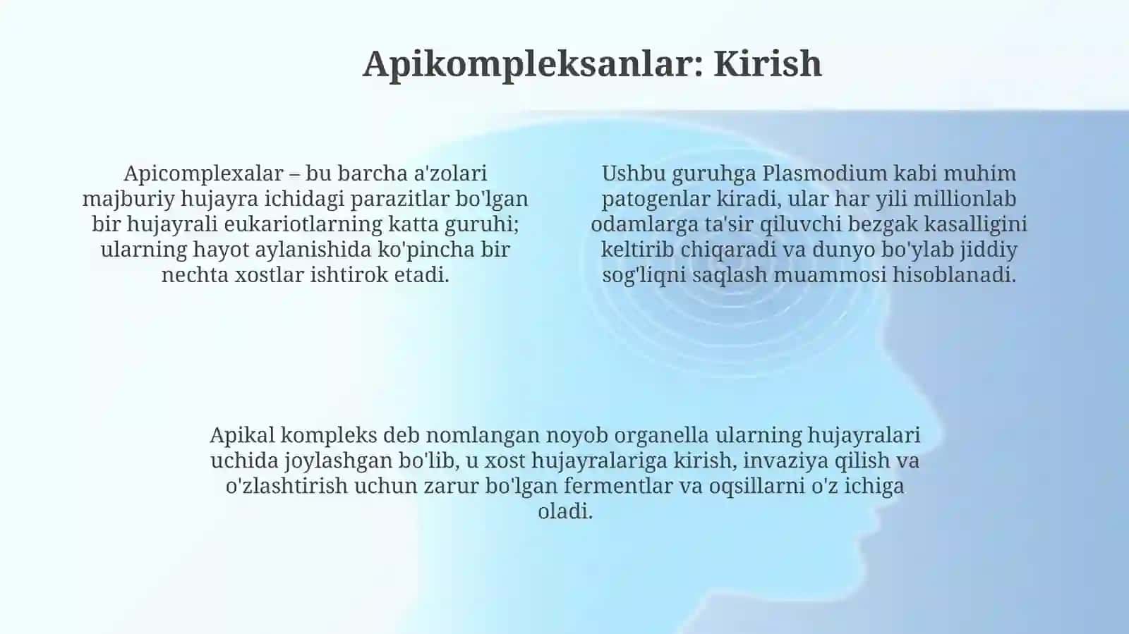 Alveolatalartipi.Apikomplekslar 4