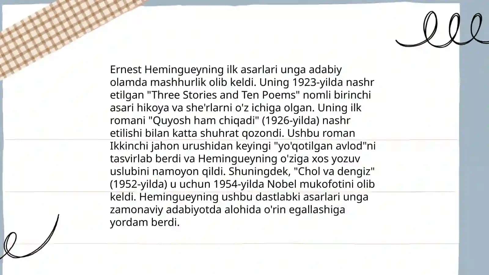 Ernest Heminguey ijodi 4