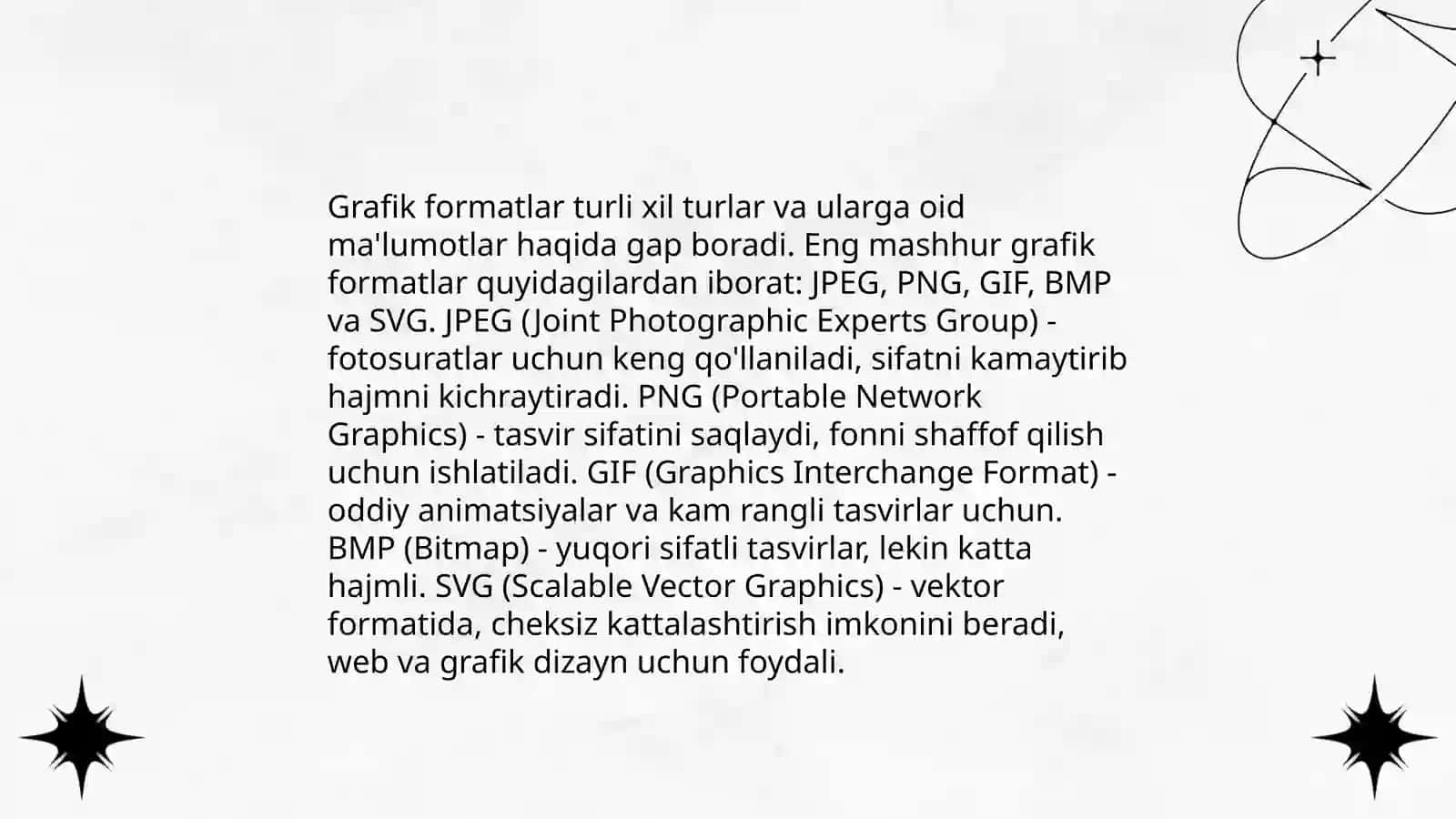 Matnli, grafik, audio va video axborotlar hajmini aniqlash 4