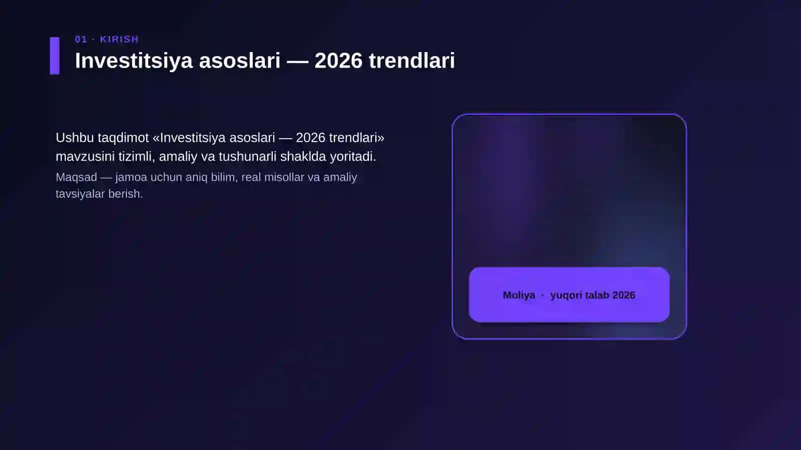 Investitsiya asoslari — 2026 trendlari 4
