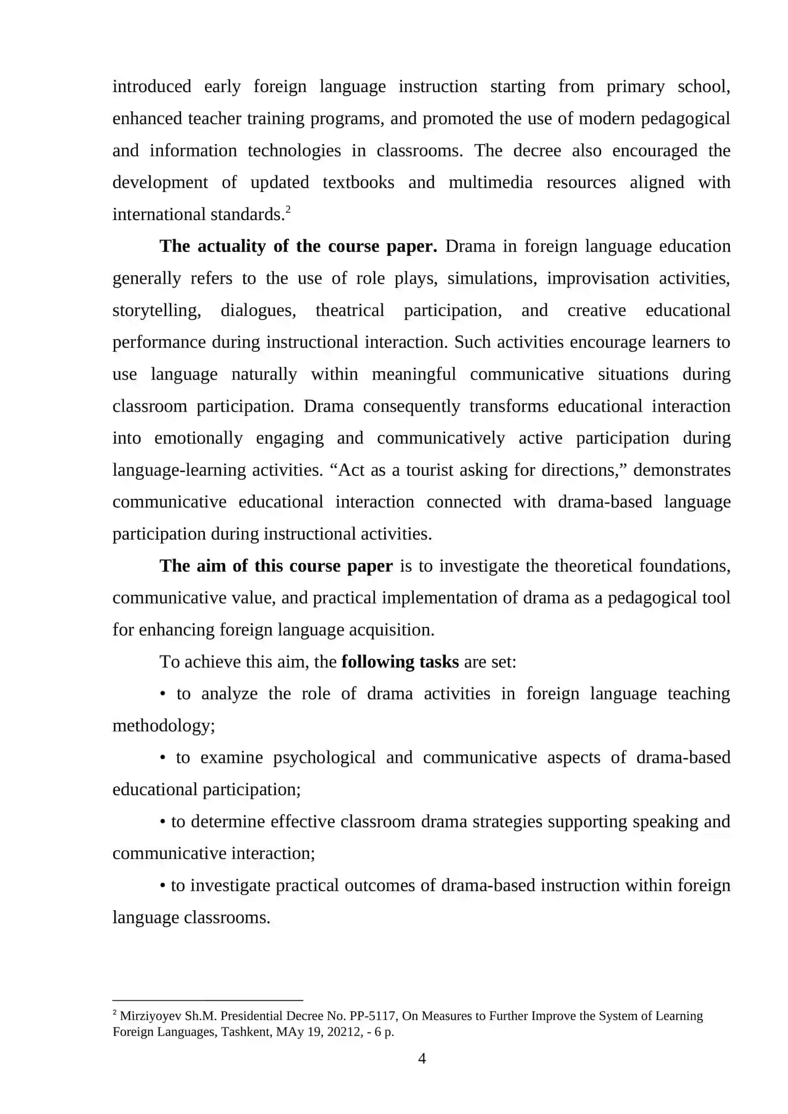 Course Paper on the Role of Drama in Language Learning 4