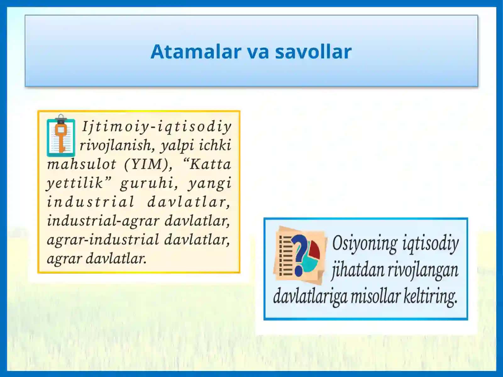 34-§.Osiyomamlakatlariningiqtisodiyrivojlanganligi 4