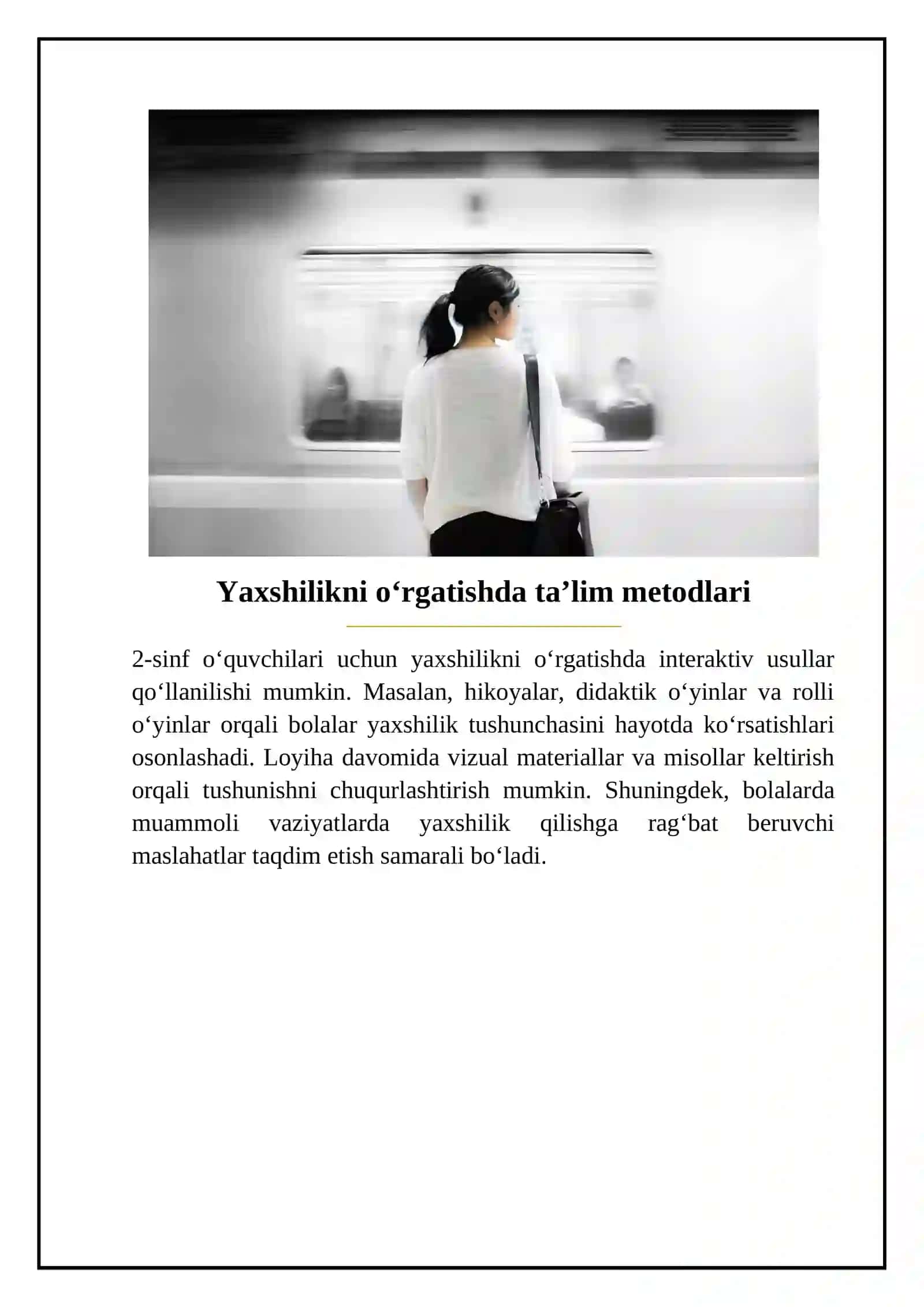 Bir yaxshilik haqida 2-sinf uchun ish reja tayyorlash 4