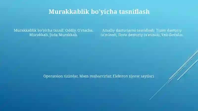Amaliy dasturlarning tasnifi 4