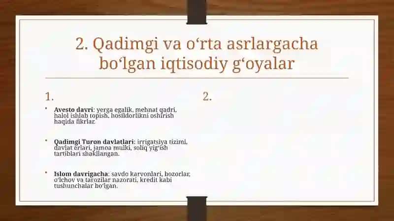O‘RTA OSIYODA TEMURIYLAR DAVRIGACHA VA TEMURIYLAR DAVRIDAGI IQTISODIY G‘OYALAR 4