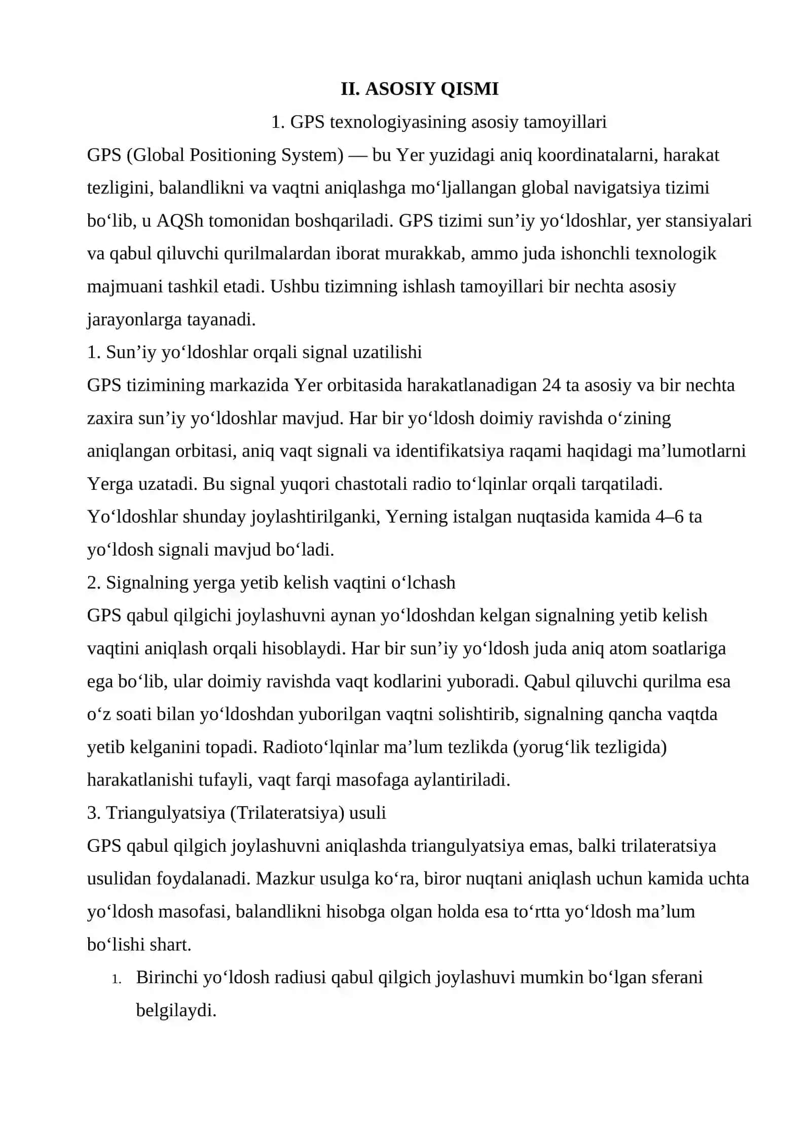 GPS VA NAVIGATSION MODULLAR DASTURLASH 4
