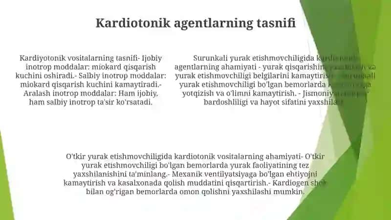 O'Tkir Va Surunkali Yurak Yetishmovchiligida Kardiotonik Vositalarning Ahamiyati 4