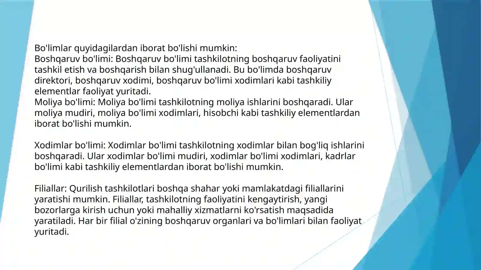 Qurilishtashkilotlarinitashkiliystrukturasini o‘rganish 4