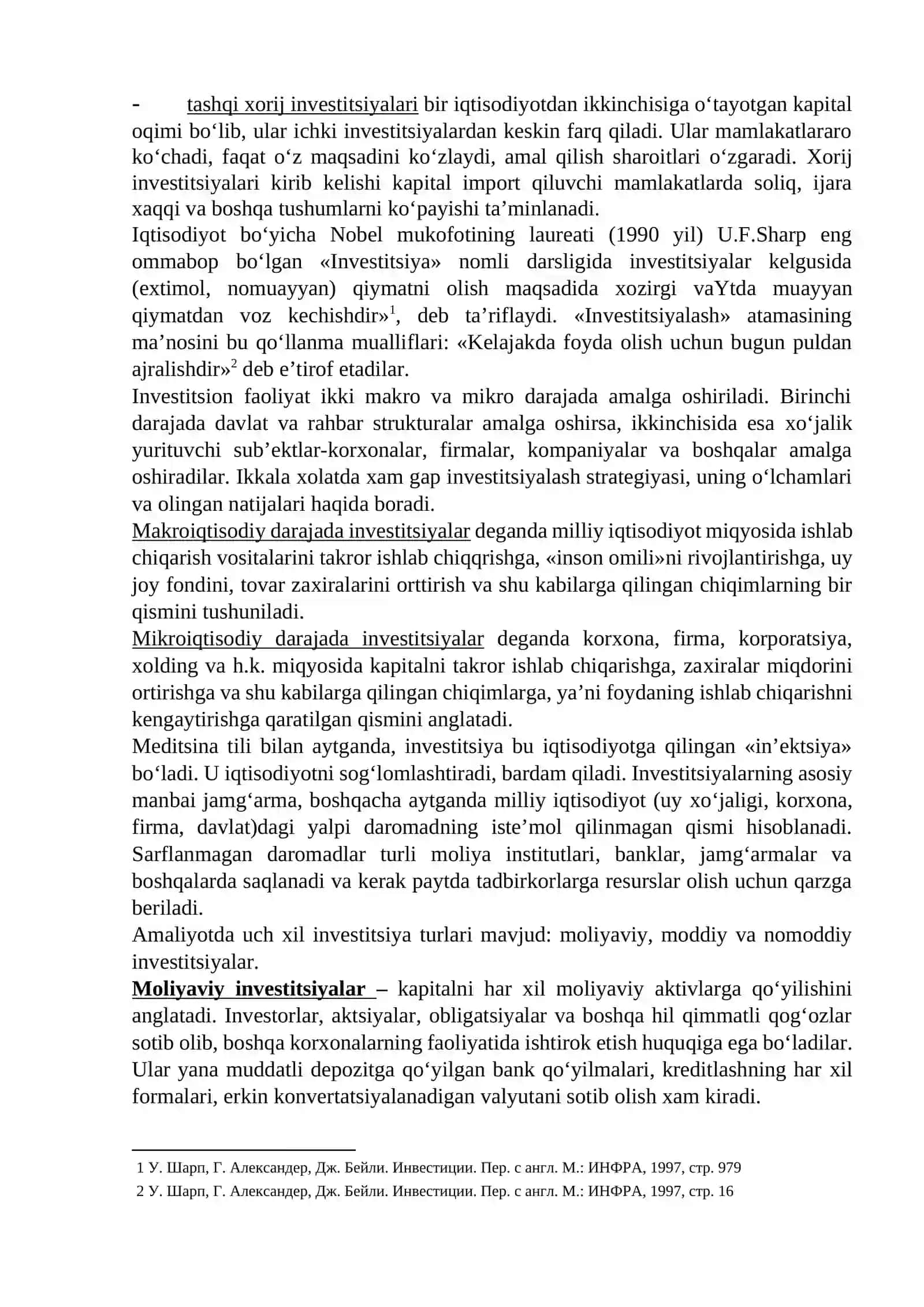 Investitsiyalar va investitsion faoliyat statistikasi 4