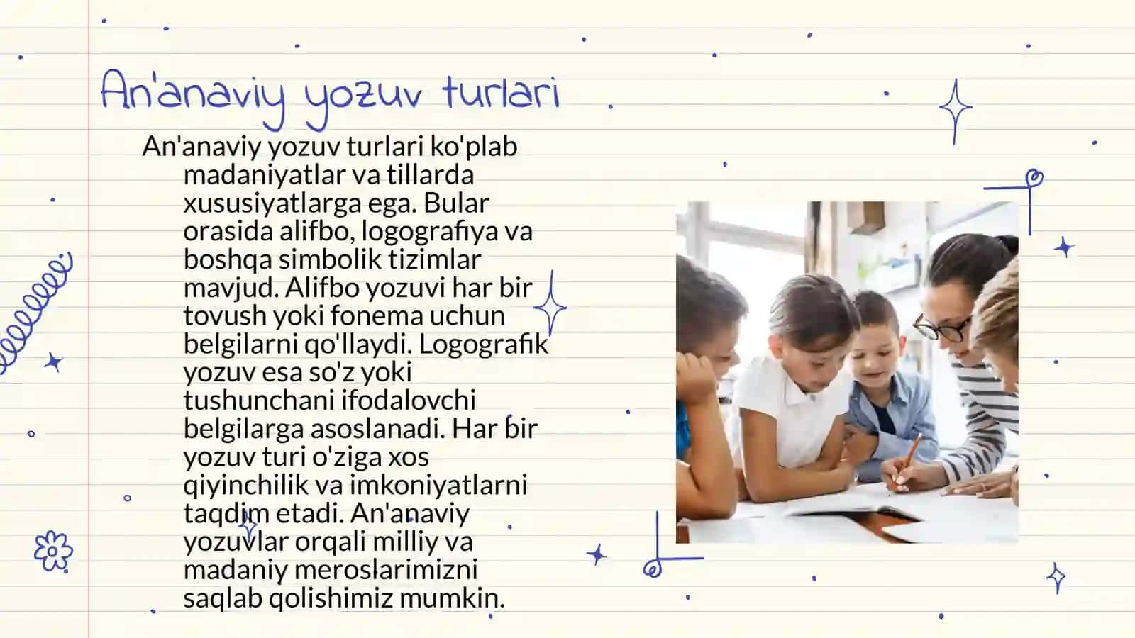 Yozuv va yozuv turlari slayd 4