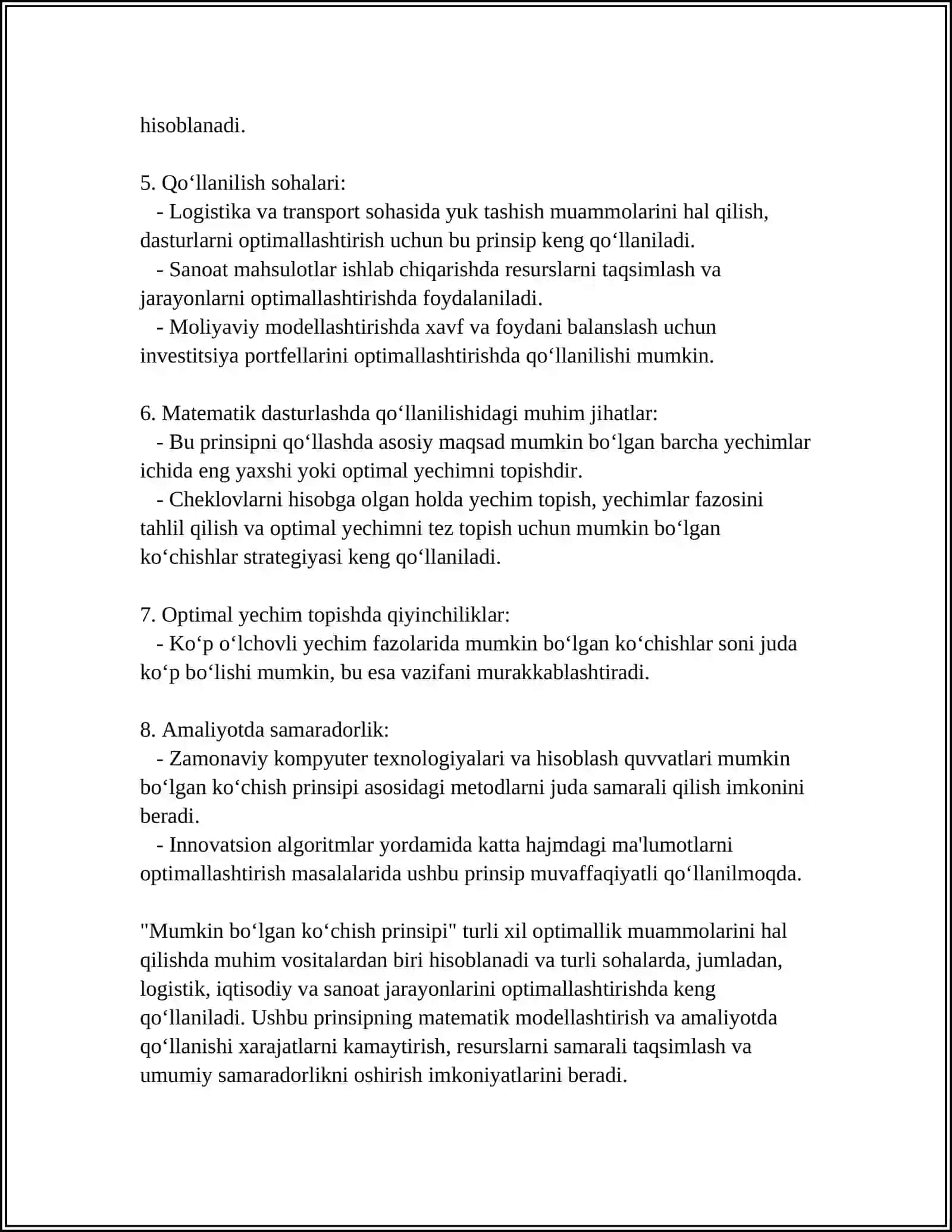 MUMKIN BO‘LGAN KO‘CHISH PRINSIPINI BOG‘LANISH REAKSIYALARININ ANIQLASHGA TATBIQI 4