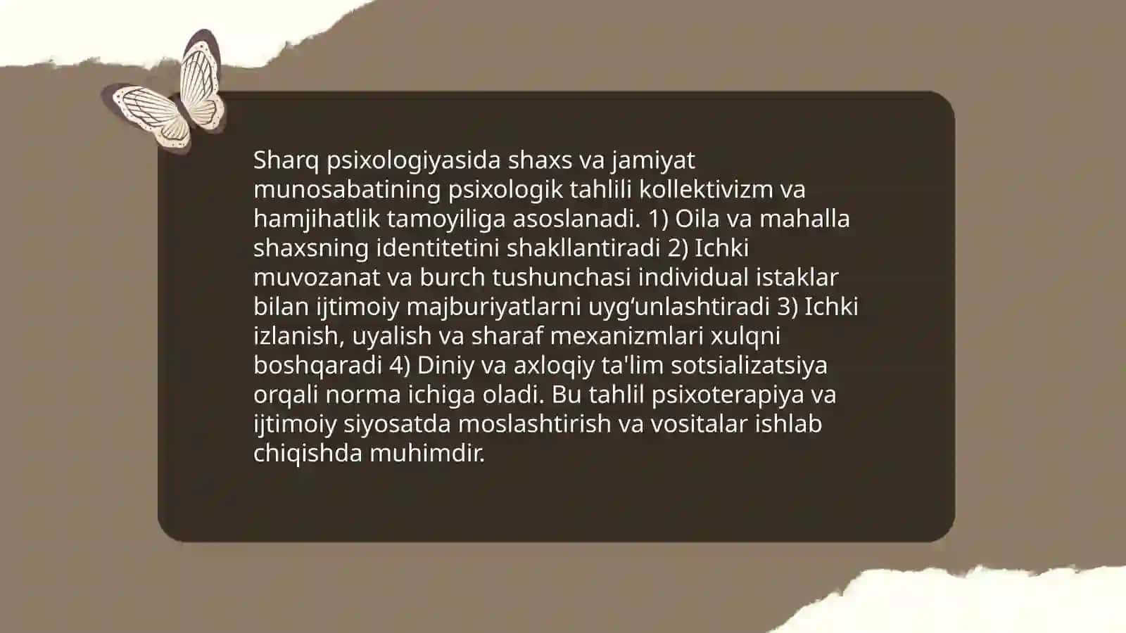Sharq psixolgiyasida shaxs muammosi 4