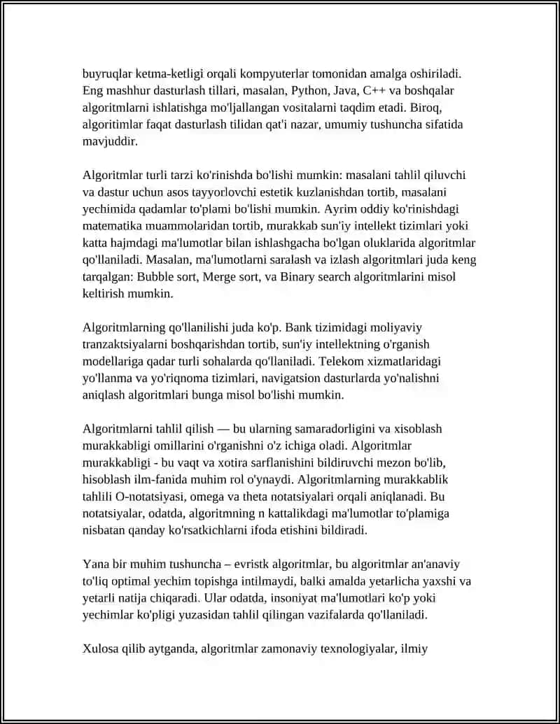 ALGORITIM VA ALOGORITIMLASH ASOSLARI 4
