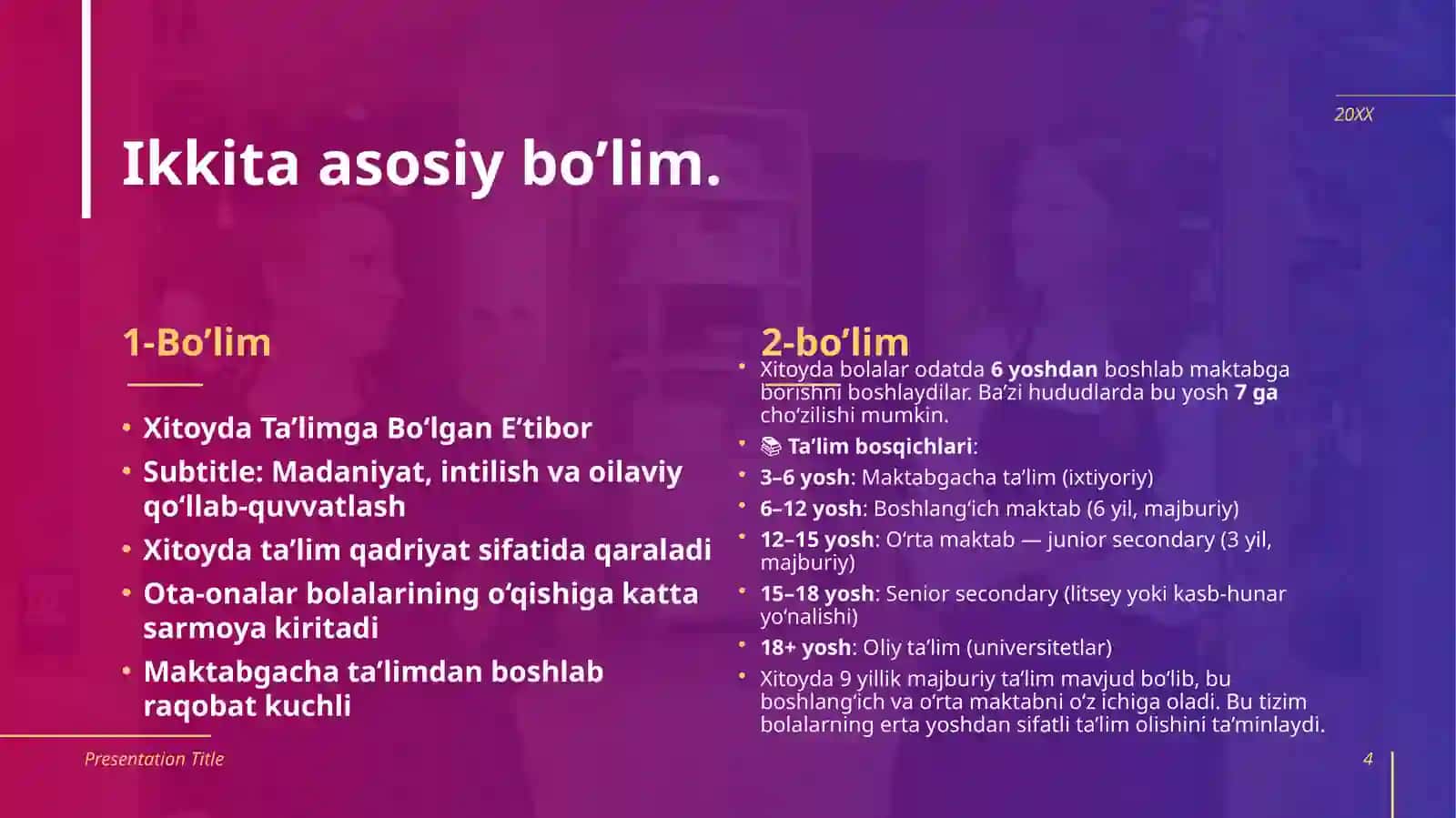 Xitoy Davlatining ta’lim tizimi 4