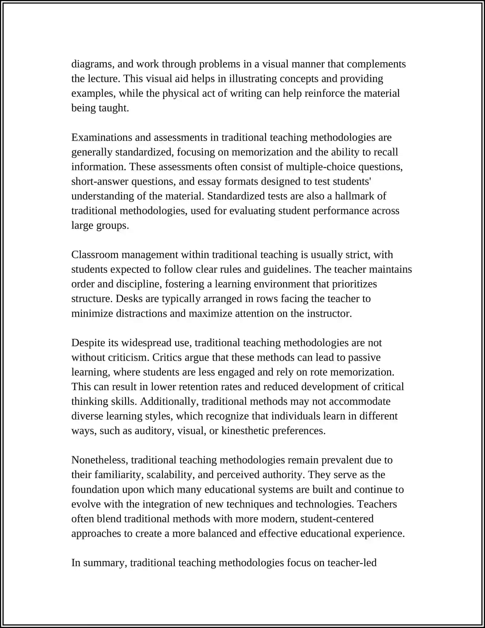 Traditional Teaching Methodologies: Overview 4