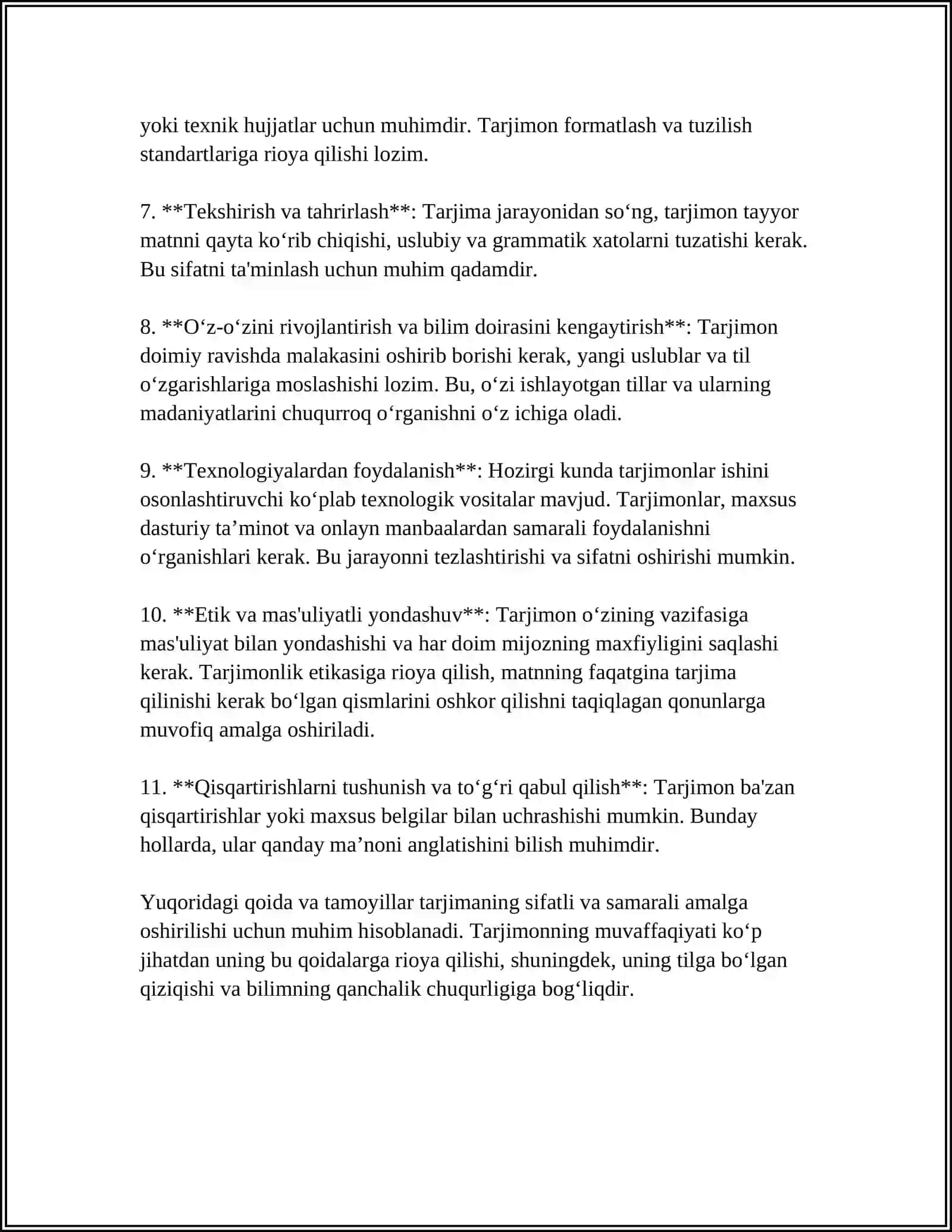 TEKSTTI PAYDA ETIWSHI QURALLAR 4