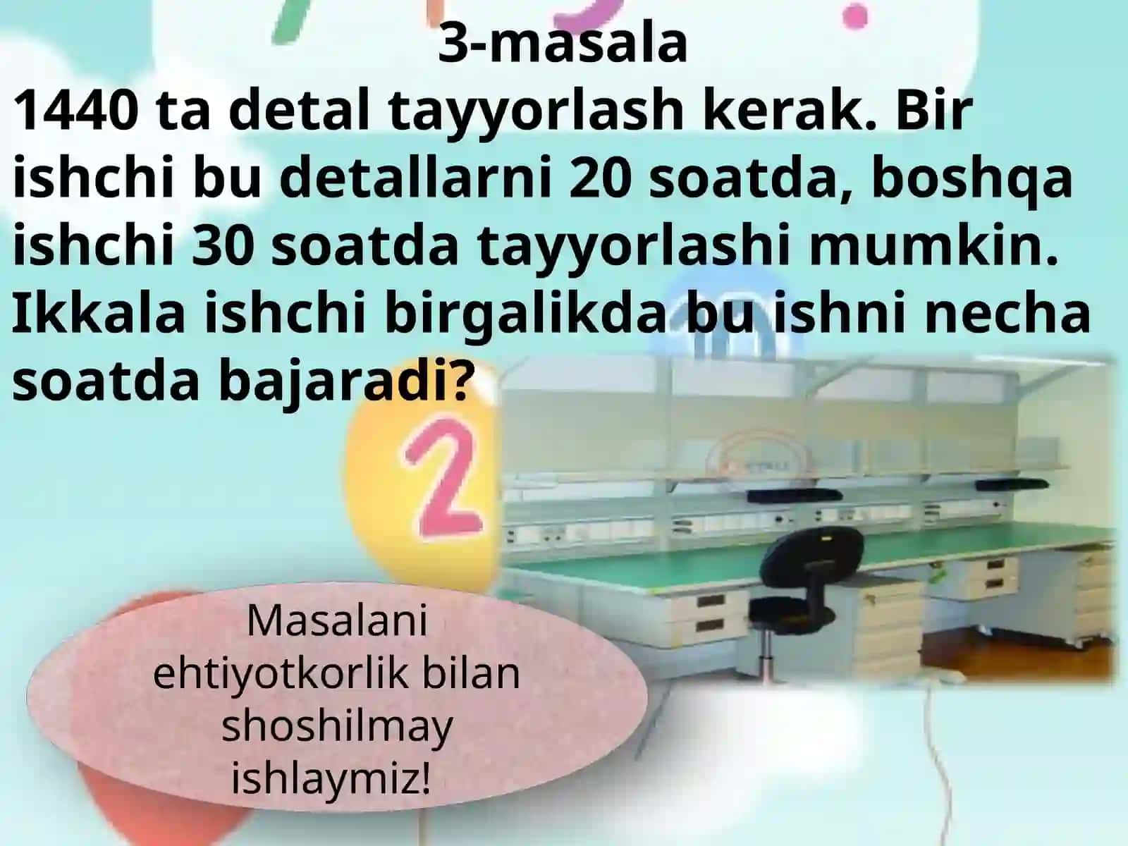 Ko’paytirish va kasrlarni chizmalar bo’yicha taqqoslash 4