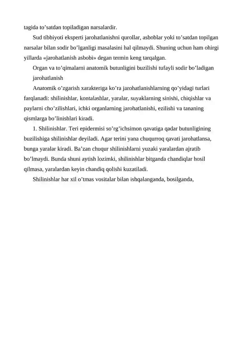Jarohatning Hayotlik Vaqtida Yetkazilganligini Aniqlash 4