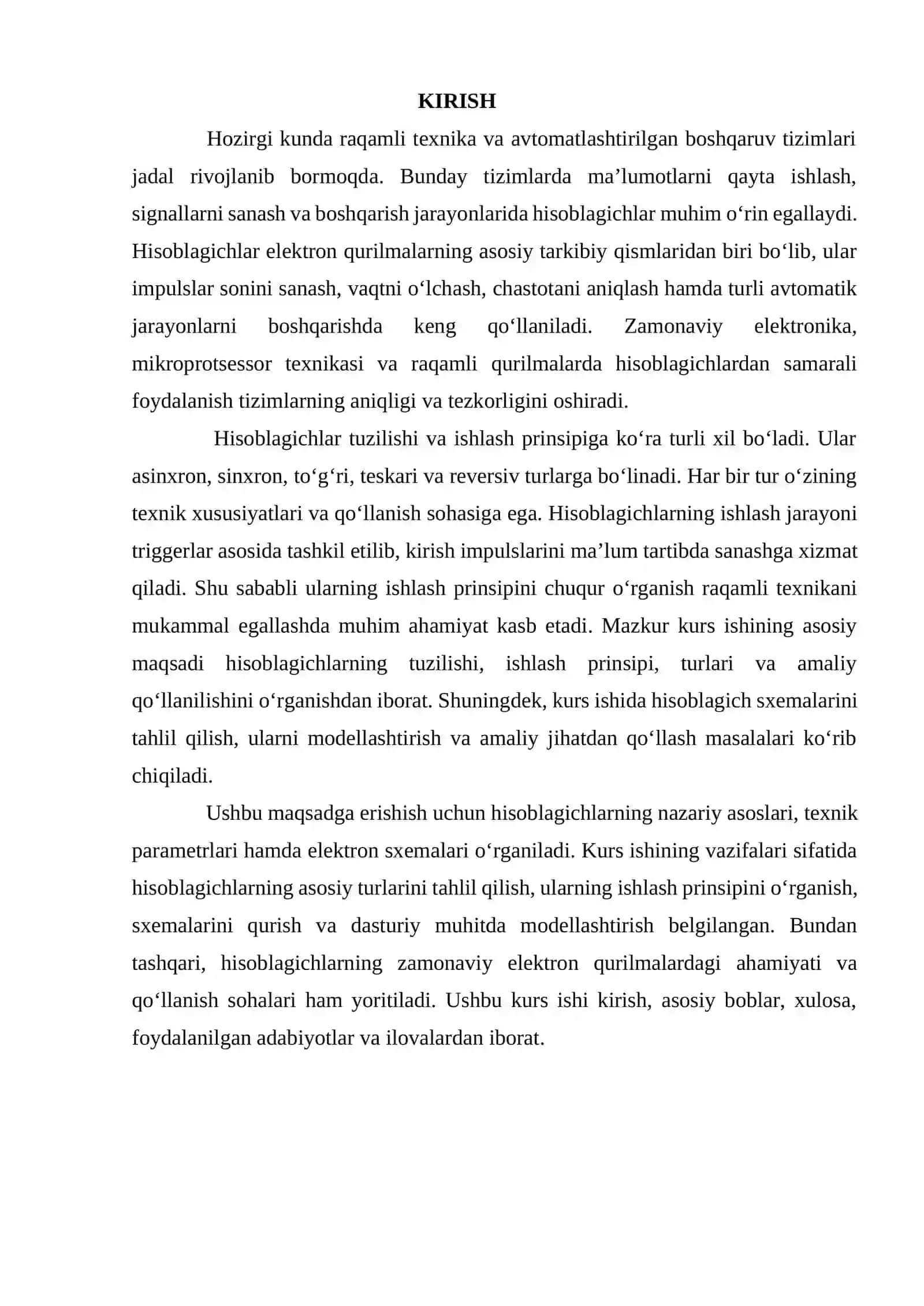 KURS ISHI Hisoblagichlar 4