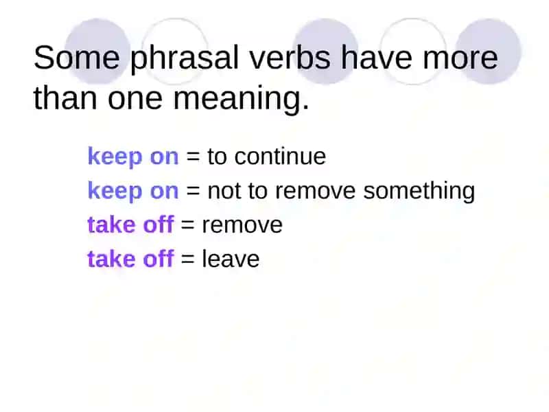 Phrasal verbs 4