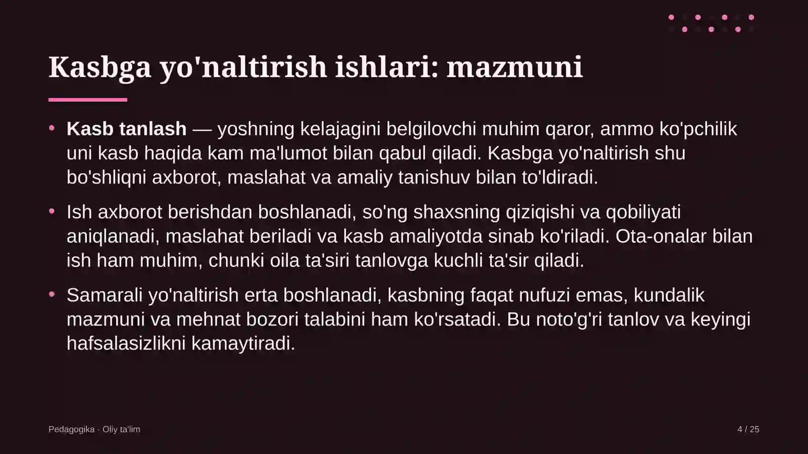 Axborot-kutubxona markazlarida kasbga yo'naltirish ishlari 4